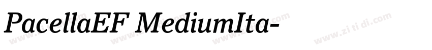 PacellaEF MediumIta字体转换
